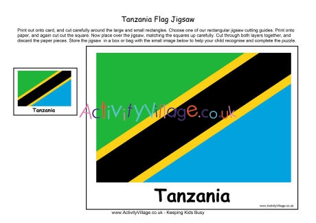 Tanzania flag jigsaw