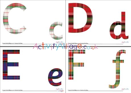 Tartan alphabet - mixed