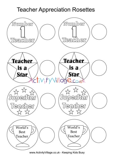 Teacher appreciation rosettes