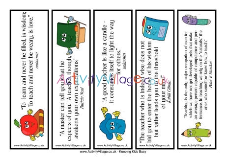 Teacher quotes bookmarks