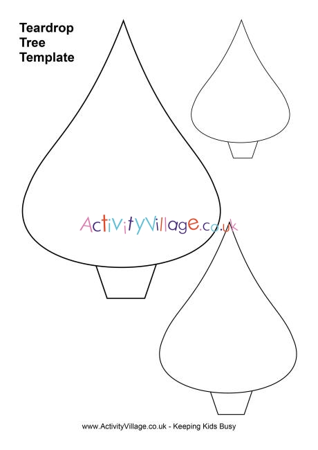 Teardrop tree template