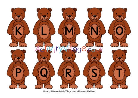 Teddy alphabet - upper case