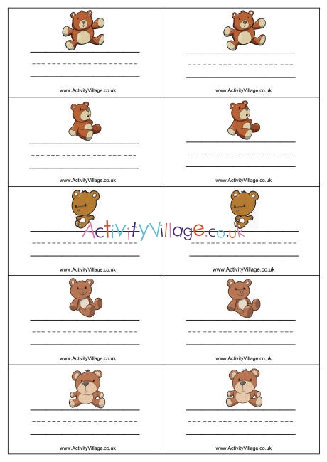 Teddy name badges