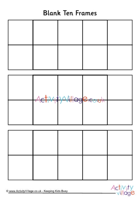 Ten frames - blank