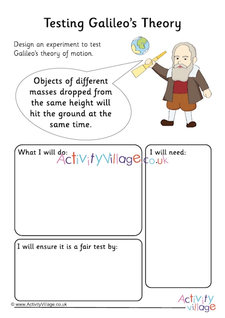 Testing Galileo's theory worksheet