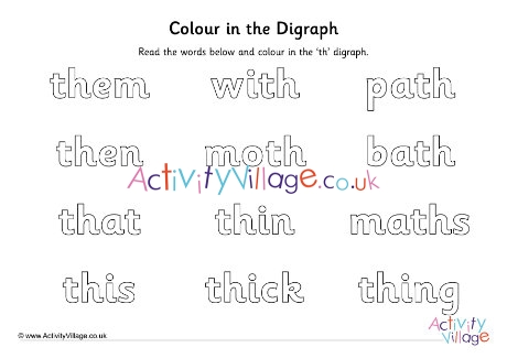 Th Diagraph Colour In