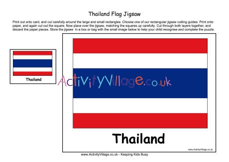 Thailand flag jigsaw