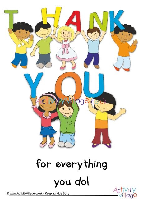 Thank you for everything you do poster