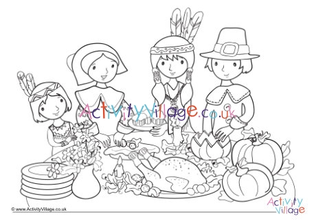 Thanksgiving colouring page 3