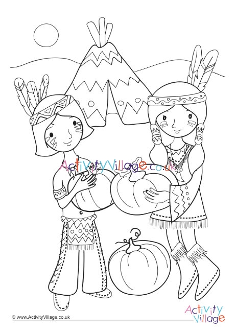 Thanksgiving colouring page 4