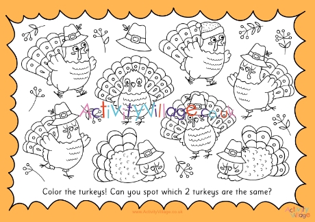 Thanksgiving Colouring Placemat 4