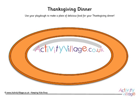 Thanksgiving dinner playdough mat