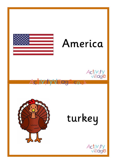 Thanksgiving Flashcards Large
