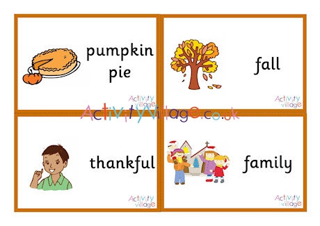 Thanksgiving Flashcards - Small