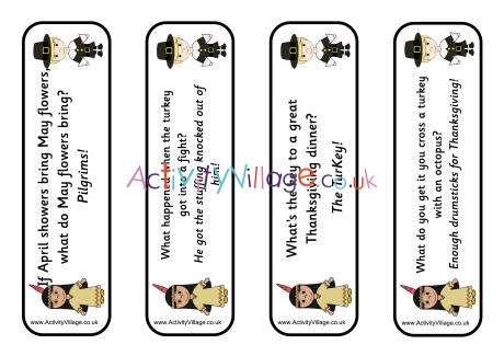 Thanksgiving jokes bookmarks 1