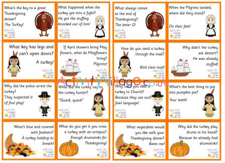 Thanksgiving jokes lunch box notes