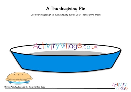 Thanksgiving pie playdough mat