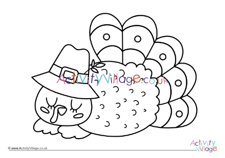 Thanksgiving Turkey Colouring Page 2