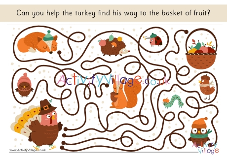 Thanksgiving Turkey Maze