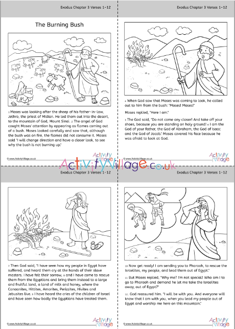 The Burning Bush story and colouring book