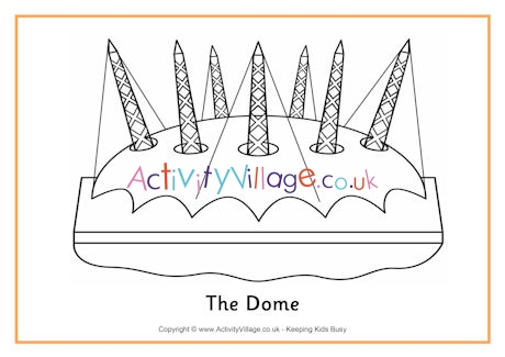 The dome colouring page