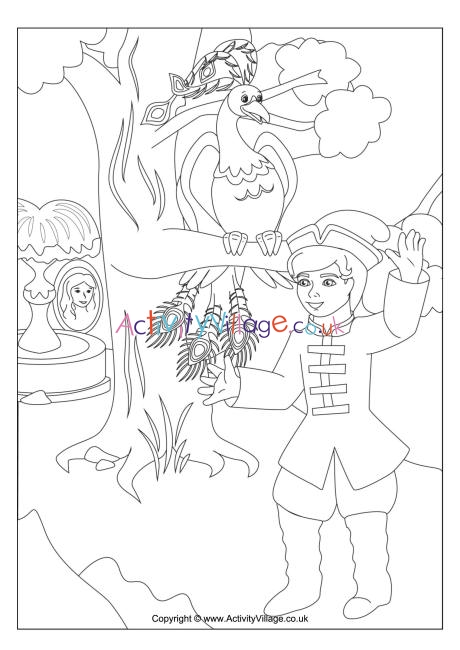 The Fire Bird colouring page 2