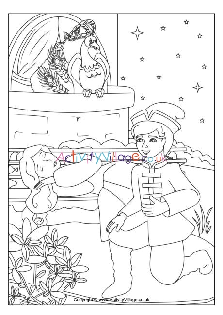 The Fire Bird colouring page 3