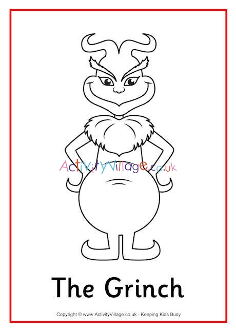 The Grinch Colouring Page
