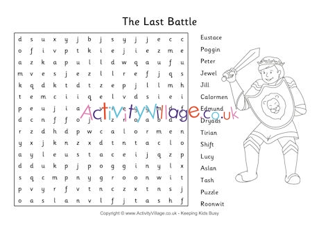 The Last Battle word search