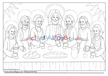 The Last Supper colouring page