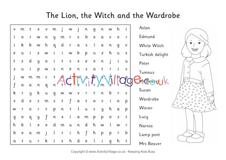 The Lion, the Witch and the Wardrobe word search