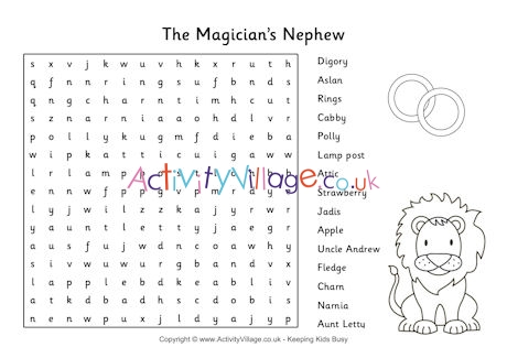 The Magician's Nephew word search