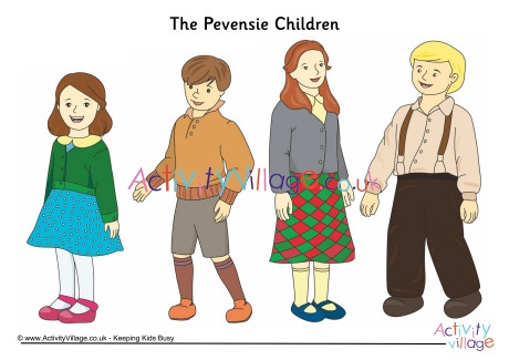 The Pevensie children poster