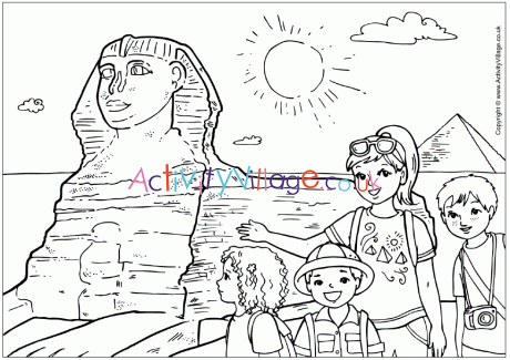 The sphinx colouring page