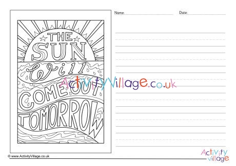 The Sun Will Come Out Tomorrow Story Paper
