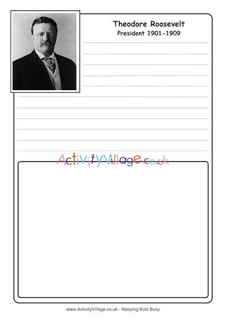  Theodore Roosevelt notebooking page 