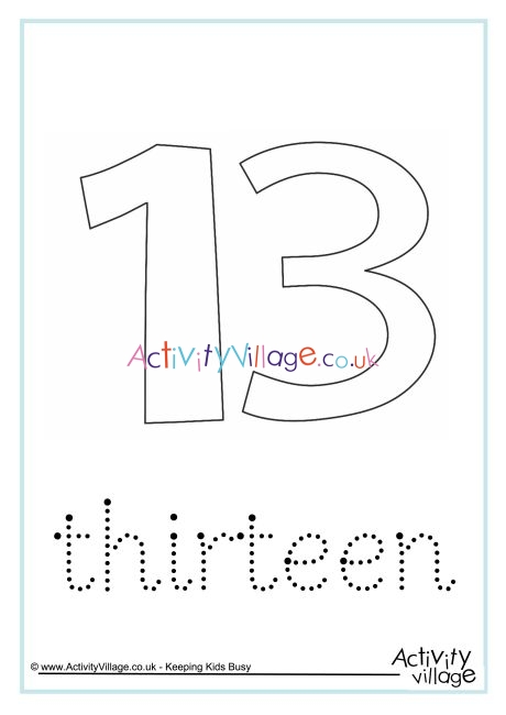 Thirteen Word Tracing