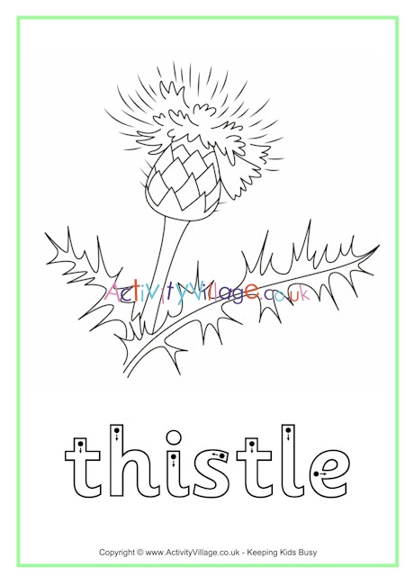 Thistle finger tracing
