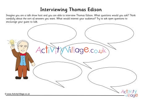 Thomas Edison Interview Worksheet