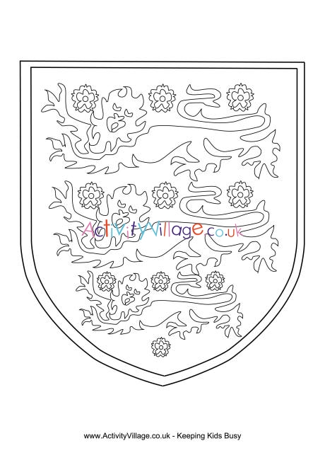 Three Lions colouring page