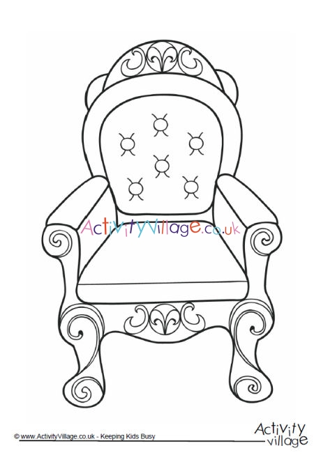 Throne colouring page 2