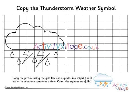 Thunderstorm Weather Symbol Grid Copy
