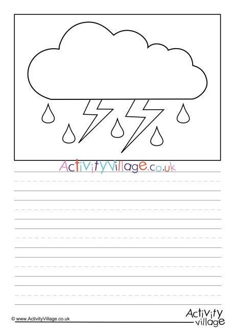 Thunderstorm Weather Symbol Story Paper 