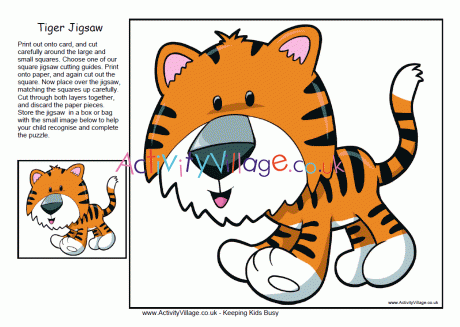 Tiger Jigsaw Printable