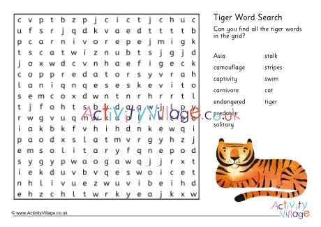 Tiger word search