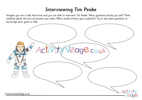 Tim Peake Interview Worksheet