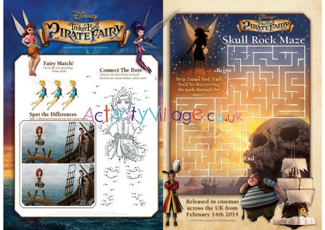 Tinkerbell and the pirate fairy activities