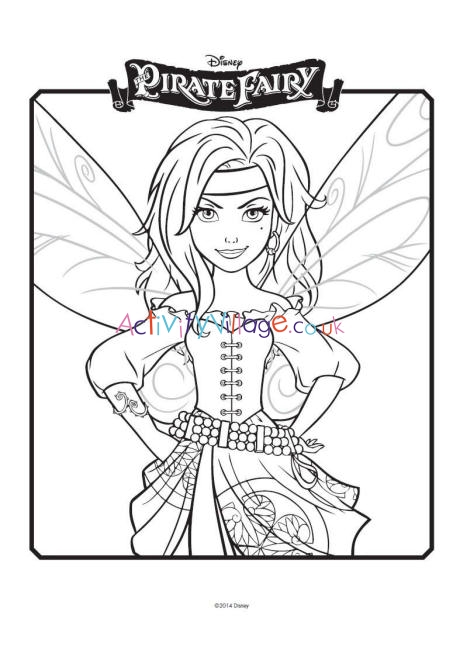 Tinkerbell and the pirate fairy colouring 3