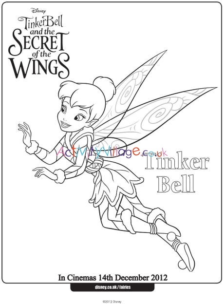 Tinkerbell colouring page