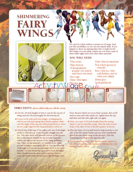 Tinkerbell fairy wings craft